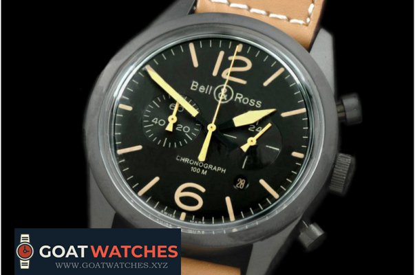 Bell & Ross - BR126 Vintage Heritage Chrono PVD/LE Blk OS20