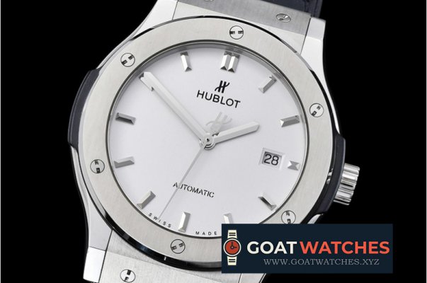 Hublot - Classic Fusion Bang 42mm SS/TI/LE/RU White A2892 Mod