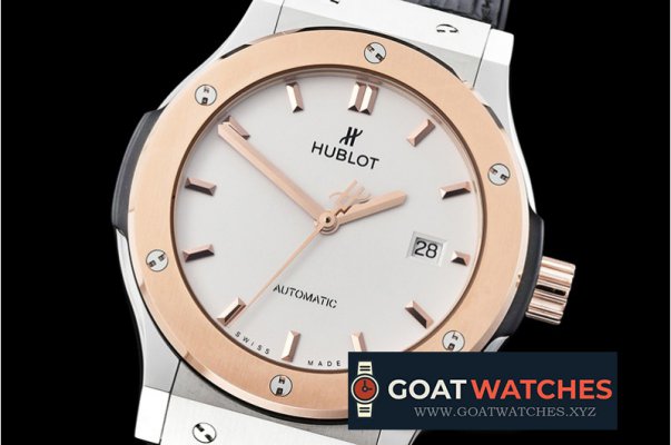 Hublot - Classic Fusion Bang 42mm RG/SS/LE Wht JJF A2892 Mod