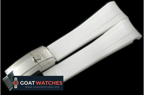 Rolex - White Rubber Strap 20/18 with Insignia Clasp