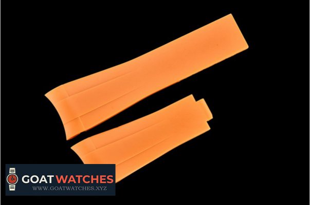 Rolex - Rubber B Orange Vulcanized Strap For Sports Rolex