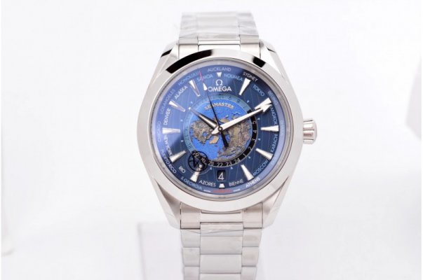 OMEGA - Aqua Terra 150M Worldtimer Blue SS/SS VSF A8938