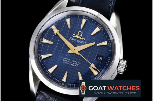 Omega - Aqua Terra 150M W Oly SS/LE Blue/Gold JHF A2824 Mod8500