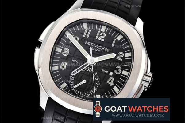 Patek Philippe - Aquanaut Travel Time 5164A SS/RU Blk GRF V2 MY9015 Mod