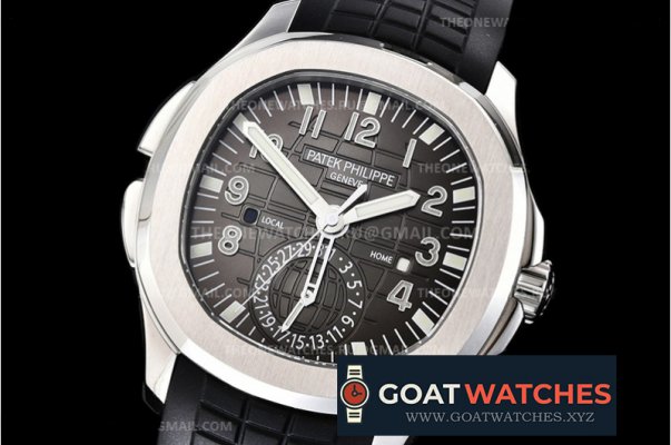 Patek Philippe - Aquanaut Travel Time 5164A SS/RU Grey GRF V2 MY9015 Mod