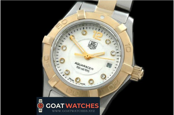 Tag Heuer - Aqracer Ladies TT/TT White Diam S-Qtz