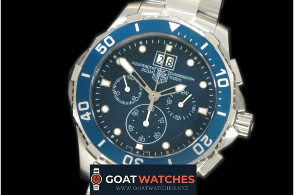 Tag Heuer - Aquaracer Big Date Chrono SS/SS Blue Jap OS Qtz