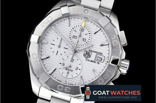 Tag Heuer - Aquaracer Calibre 16 Chronograph SS/SS Wht VK Quartz