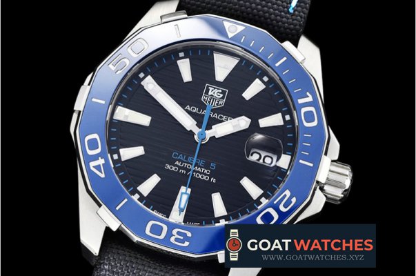 Tag Heuer - AquaRacer Calibre 5 Cer Blue SS/NY Black V6F Asia 2824