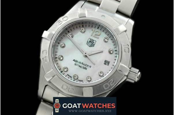 Tag Heuer - Aqracer Ladies SS/SS MOP Wht Diam S-Qtz