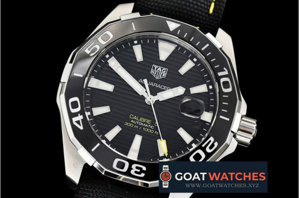 Tag Heuer - Aquaracer Caliber 5 43mm SS/NY Black V6F A2824