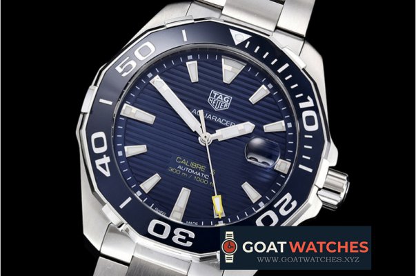 Tag Heuer - Aquaracer Caliber 5 43mm SS/NY Blue KOR SW200