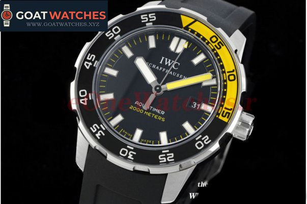 IWC - Aquatimer IW356802 44mm Blk/Yellow bezel Black Dial SS/RU JVSF A2892