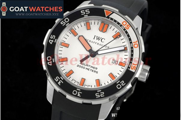 IWC - Aquatimer IW356807 44mm Wht/Org Dial SS/RU JVSF A2892