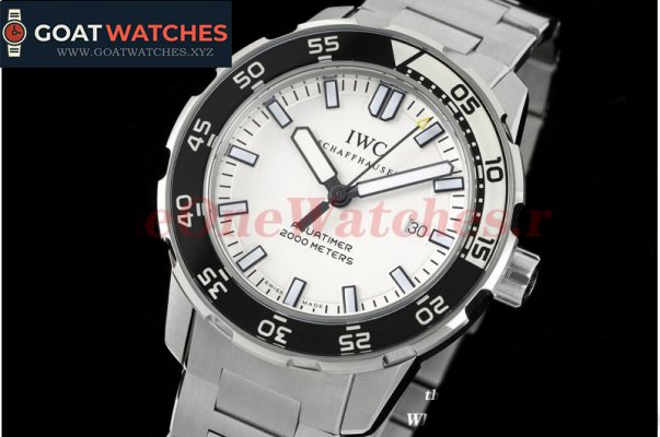 IWC - Aquatimer IW356805 44mm Blk/Wht Bezel White Dial SS/SS JVSF A2892