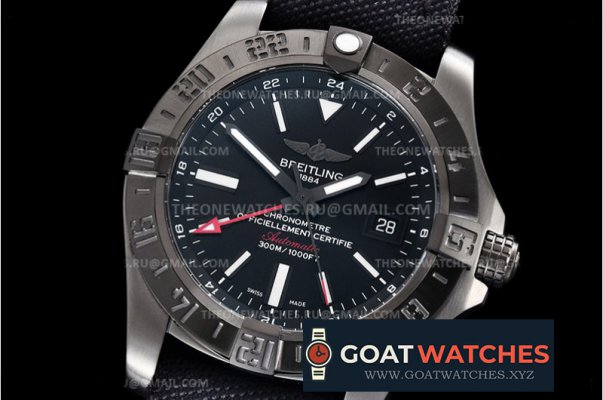 Breitling - Avenger II GMT BlackSteel DLC/TI/NY Black GF V2 A2836