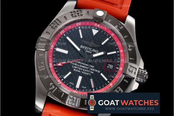 Breitling - Avenger II GMT BlackSteel DLC/TI/RRU Black GF V2 A2836