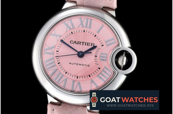 Cartier - Ballon De Cartier Ladies SS/LE Pink Roman V6F Jap M-9