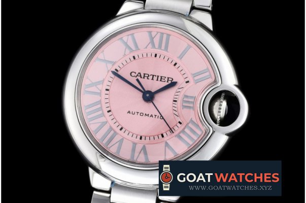 Cartier - Ballon De Cartier Ladies SS/SS Pink Roman V6F Jap M-9