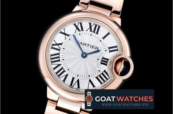 Cartier - Balon De Bleu Ladies 33mm RG/RG White TWF Swiss Qtz