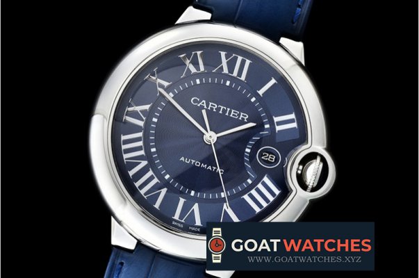 Cartier - Balon Bleu 42mm SS/LE Blue AF Asia 2892 Mod