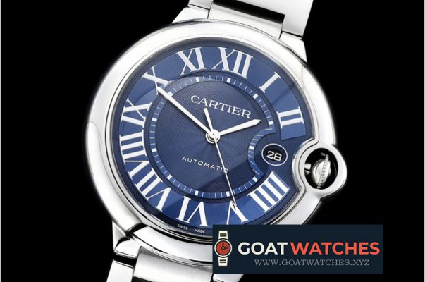 Cartier - Balon Bleu 42mm SS/SS Blue V6F V4 Asia 2824 Mod