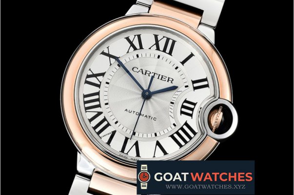 Cartier - Balon Bleu Midsize 36mm RG/SS Wht V6F Jap NH55 Mod