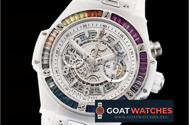 Hublot - Big Bang Unico Sapphire 45mm R Gem CER/RU Wht A7750