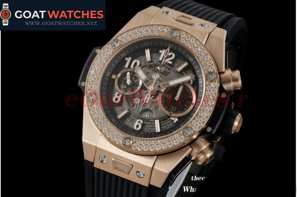 Hublot - Big Bang Unico 44mm Diams Bezel Titanium/RG Rubber Aisa1280