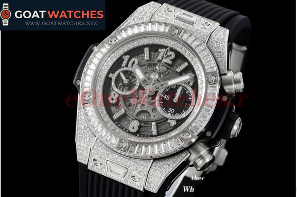 Hublot - Big Bang Unico 44mm Gems Bezel Titanium/SS/Diams Rubber Aisa1280