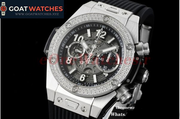 Hublot - Big Bang Unico 44mm Diams Bezel Titanium/SS Rubber Aisa1280