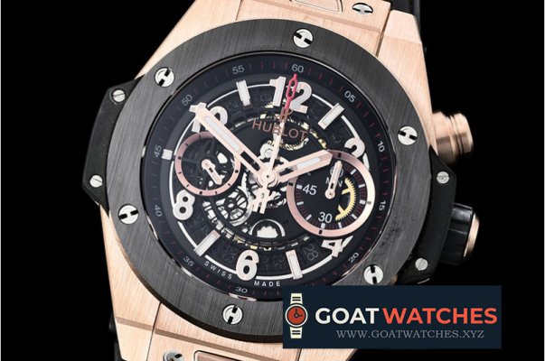 Hublot - Big Bang Unico 45mm CER/RG/RU Black V2 Asia 7750 Mod