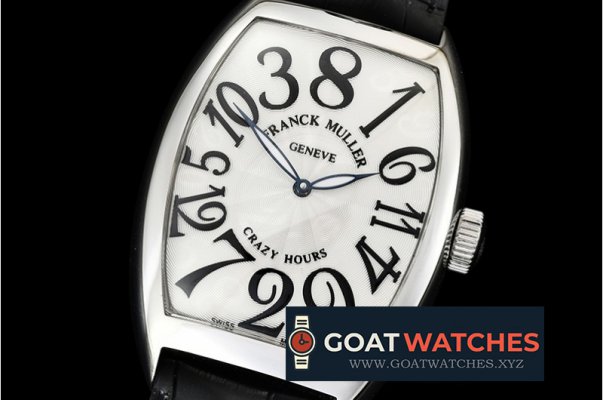 Franck Muller - Crazy Hours Curvex Mens SS/LE White/Black Asia 21J Mod