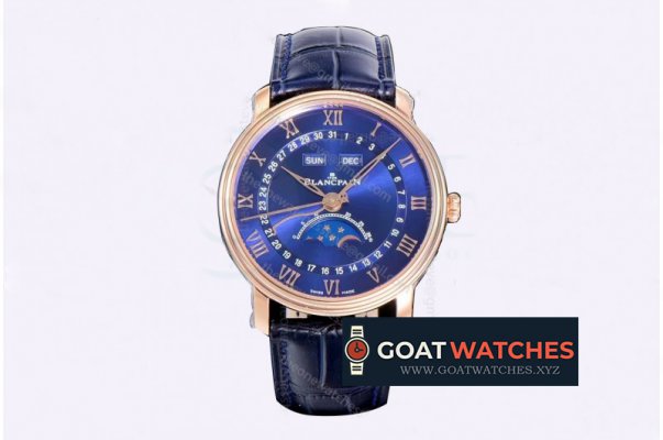 Blancpan - Villeret Complications RG/LE Blue/Rmn OMF Miyota 9015