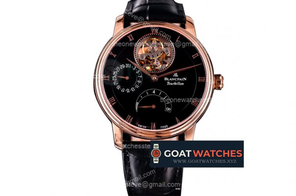 Blancpain - Villeret Tourbillon 8 Jours 6025-1542-55 RG/LE Black/Rm JBF A.Tourb