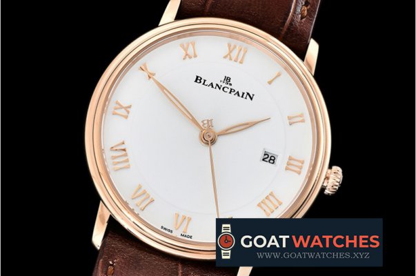 Blancpain - Villeret Ref.6651 RG/LE White/Roman ZF Miyota 9015 Mod