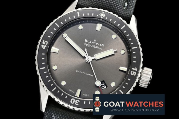 Blancpain - Fifty Fathoms Bathyscaphe SS/NY Grey ZF Asia 23J