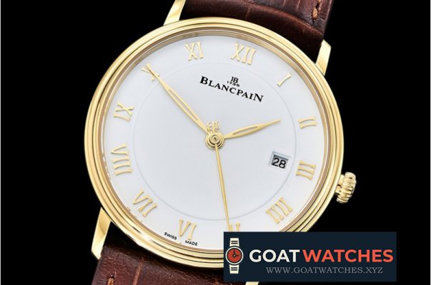 Blancpain - Villeret Ref.6651 YG/LE White/Roman ZF Miyota 9015 Mod