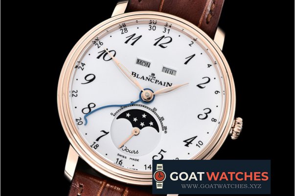 Blancpain - Villeret Complications RG/LE Wht/Num OMF Miyota 9015