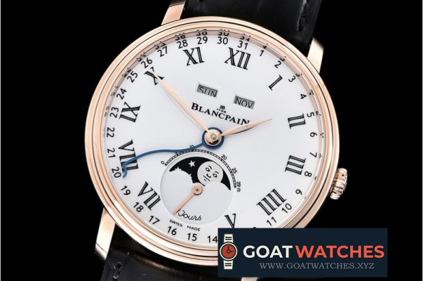 Blancpain - Villeret Complications RG/LE Wht/Rmn OMF Miyota 9015