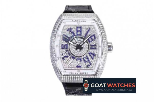 Franck Muller - Vanguard Mens V45 Diams SS/LE Diams/Blue ABF CZ02