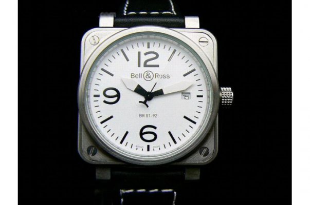 BELL & ROSS BR 01-92 ASIAN AUTOMATIC 21J WHITE