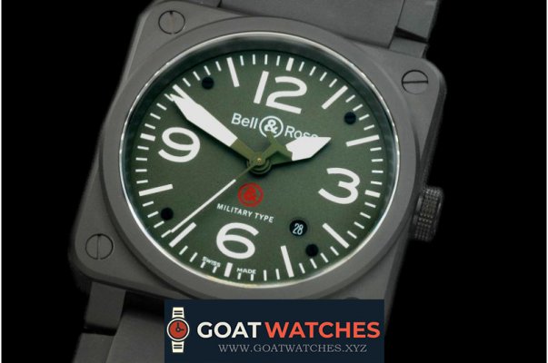 Bell & Ross - BR03-92 PVD/RU Green Jap M-9015