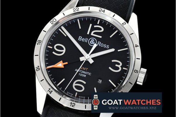 Bell & Ross - Bell Ross BR123 GMT 24H SS/RU Black Asia 2836 Mod