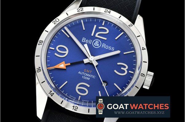 Bell & Ross - Bell Ross BR123 GMT 24H SS/RU Blue Asia 2836 Mod