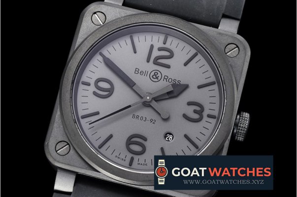 Bell & Ross - Bell Ross BR03-92 Phantom PVD/RU Grey V2 Miyota 9015