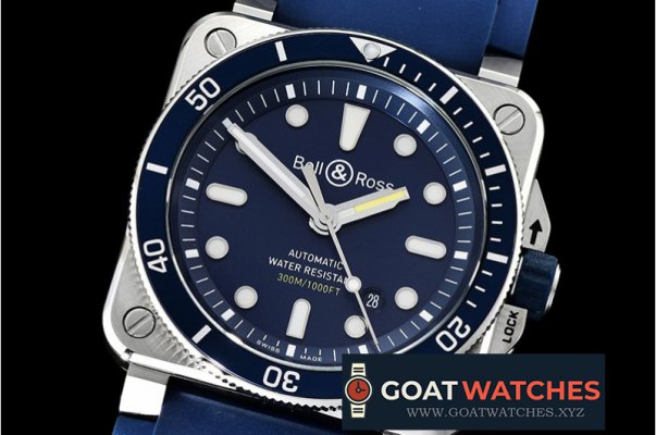 Bell & Ross - BR03-92 42mm Diver SS/RU Blue/Sticks Miyota 9015