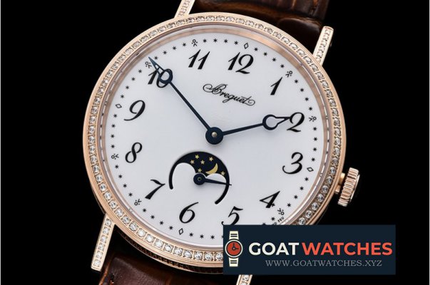 Breguet - Breguet Classique MoonPhase Diam RG/LE White MY9015 Mod