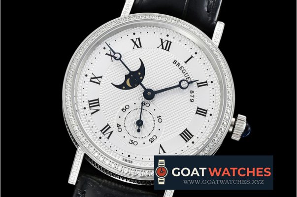 Breguet - Classique MoonPhase Ref.3300 Diam SS/LE Wht MY9015 Mod