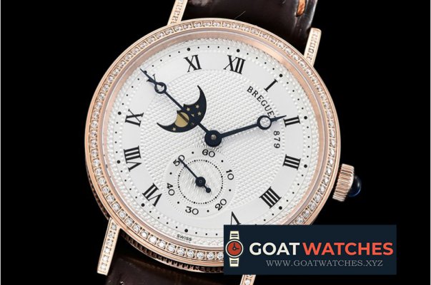 Breguet - Classique MoonPhase Ref.3300 Diam RG/LE Wht MY9015 Mod